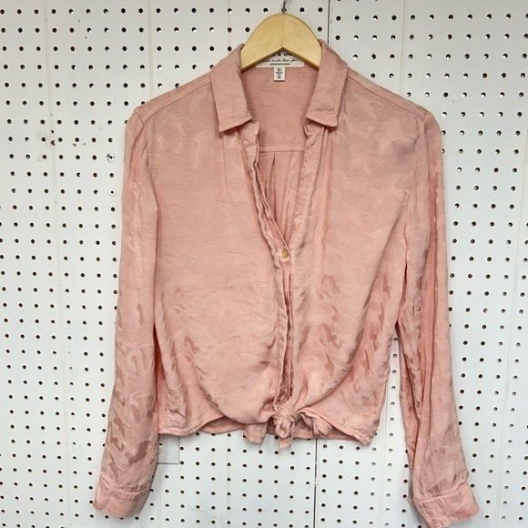 Anthropologie Pink Button Down Shirt - Picture 1 of 7